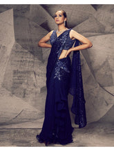 Archana Kochhar - The Shimmering Blue Skirt Sari